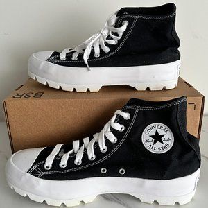 Converse Women's Chuck Taylor All-Star Lugged Hi Sneakers - Black/White - 11